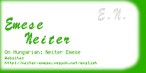 emese neiter business card